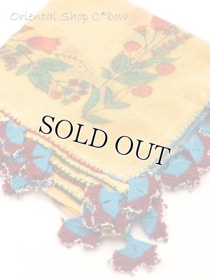 画像1: マニサ：アンティークイーネオヤスカーフ｜サーモンオレンジ