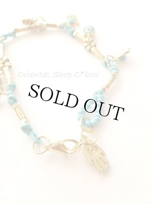 画像3: ハムサの手＆ナザルボンジュウ｜お守りブレスレット＊ターコイズ・レッド・ブラック・ホワイト｜４カラー