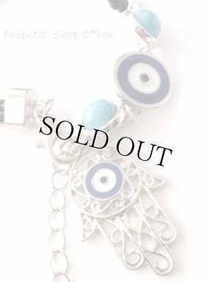 画像3: ハムサの手＆ナザルボンジュウ｜お守りブレスレット★シルバー・ゴールド｜２カラー