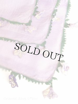 画像4: アイドゥン｜アンティークオヤスカーフ｜シルク糸｜アイドゥンのすみれ