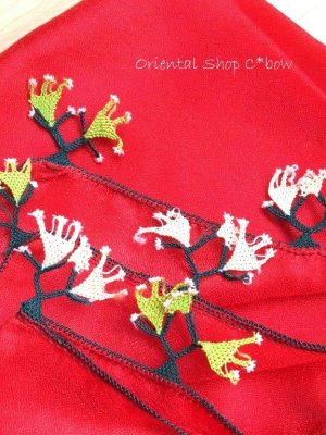 画像4: ブルサ｜アンティークオヤスカーフ｜レッド