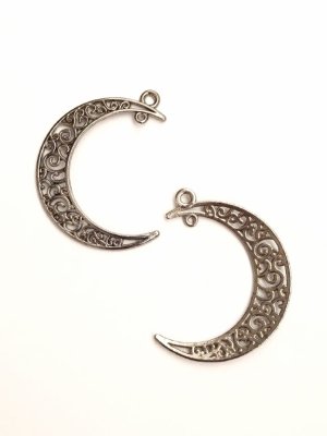 画像7: 大ぶり三日月☆透かし｜メッキパーツ