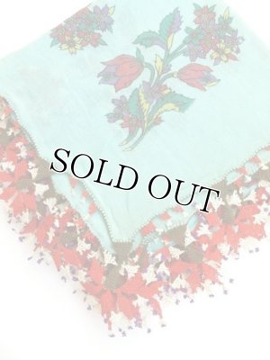 画像3: 日本発送◆ブルサ：イズニック｜アンティークオヤスカーフ｜ターコイズブルー