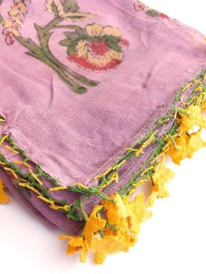 画像4: マニサ地方：木版アンティーク立体トゥーオヤ/シェケルオヤ：アンティークモーヴ