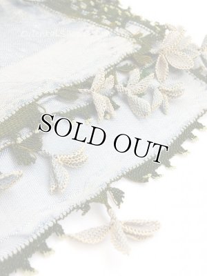 画像5: アイドゥン｜アンティークオヤスカーフ｜全シルク｜スカイブルー