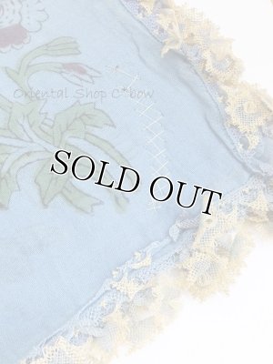 画像6: ■ベルガマ・コザック｜木版アンティークオヤスカーフ｜イーネオヤ｜しかく｜アンティークブルー