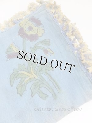 画像7: ■ベルガマ・コザック｜木版アンティークオヤスカーフ｜イーネオヤ｜しかく｜アンティークブルー