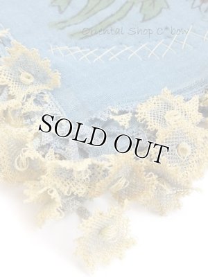 画像3: ■ベルガマ・コザック｜木版アンティークオヤスカーフ｜イーネオヤ｜しかく｜アンティークブルー