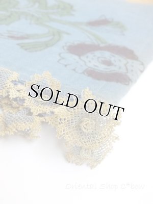 画像5: ■ベルガマ・コザック｜木版アンティークオヤスカーフ｜イーネオヤ｜しかく｜アンティークブルー