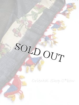 画像5: ベルガマ・コザック｜木版アンティークオヤスカーフ｜幾何学大きなオヤ