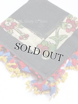 画像1: ベルガマ・コザック｜木版アンティークオヤスカーフ｜幾何学大きなオヤ