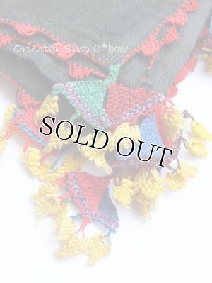 画像3: ベルガマ・コザック｜木版アンティークオヤスカーフ｜幾何学大きなオヤ