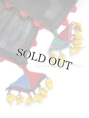 画像4: ベルガマ・コザック｜木版アンティークオヤスカーフ｜幾何学大きなオヤ