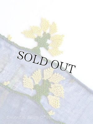 画像6: ブルサ：シルク木版アンティークオヤスカーフ・キャートヤズマ｜ブルー