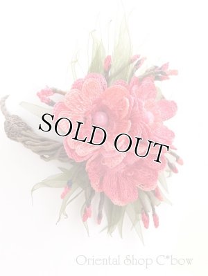 画像8: ◆豪華絢爛☆丁寧な細工のお花アクセサリー｜ルビーピンク
