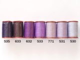 ＭＵＺ撚り済み：人工シルク糸｜６本撚り糸｜パープル系
