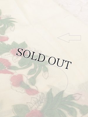 画像9: マニサ｜アンティークオヤスカーフ｜トゥーオヤ/シェケルオヤ｜クリーム・ワインレッド花