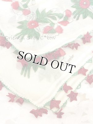 画像3: マニサ｜アンティークオヤスカーフ｜トゥーオヤ/シェケルオヤ｜クリーム・ワインレッド花