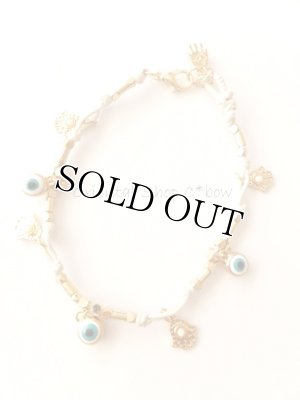 画像11: ハムサの手＆ナザルボンジュウ｜お守りブレスレット＊ターコイズ・レッド・ブラック・ホワイト｜４カラー