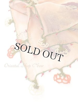 画像5: 在庫確認中■ブルサ：木版アンティークオヤスカーフ｜イーネオヤ｜シルク糸・キャートヤズマ｜アンティーチョークの断面