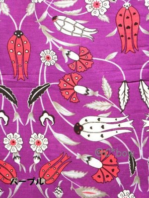 画像11: トルコ布・チューリップ・カーネーション柄・シングルガーゼ＠１M