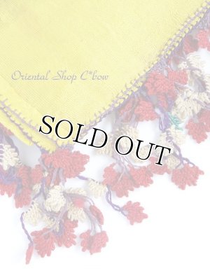 画像3: イズニック｜シルククレープ・アンティークオヤスカーフ・ゆらゆらイーネオヤ（コットン糸）