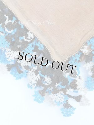 画像4: 日本発送★ブルサ：イズニック｜アンティークオヤスカーフ｜大きなイーネオヤ（人工シルク糸）｜ブラウン・柄がすごく可愛い