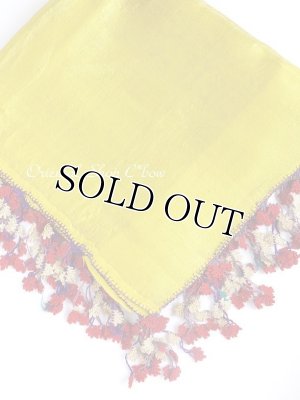 画像2: イズニック｜シルククレープ・アンティークオヤスカーフ・ゆらゆらイーネオヤ（コットン糸）