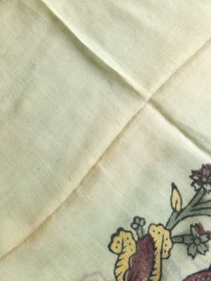 画像7: ブルサ｜木版アンティークオヤスカーフ・シルク糸イーネオヤ・とうがらしの謎｜BR１０