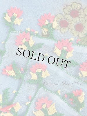 画像5: ブルサ｜木版アンティークオヤスカーフ・シルク糸イーネオヤ・細かい｜BR９