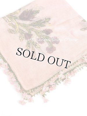 画像2: オデミシュ｜アンティークオヤスカーフ｜シルク糸イーネオヤ｜ピンク・面白いオヤ｜OD0405