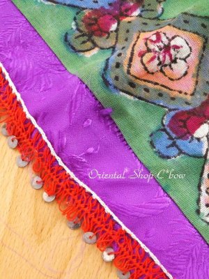 画像5: マルマラ地方｜遊牧民オヤスカーフ・木版チェンゲルキョイ｜プルオヤ・鉄スパンコール