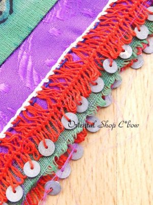 画像3: マルマラ地方｜遊牧民オヤスカーフ・木版チェンゲルキョイ｜プルオヤ・鉄スパンコール