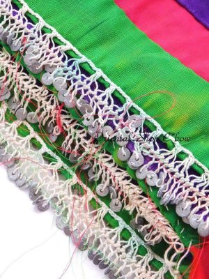 画像5: マルマラ地方｜遊牧民オヤスカーフ・木版パルチャル｜プルオヤ・鉄スパンコール・ボンジュック