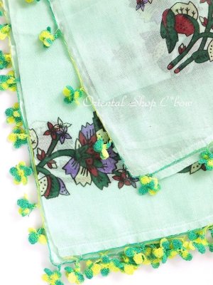 画像8: マニサ｜アンティークオヤスカーフ｜トゥーオヤ/シェケルオヤ｜ライムグリーン