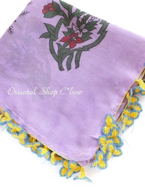 画像6: マニサ｜アンティークオヤスカーフ｜トゥーオヤ/シェケルオヤ｜ライラック