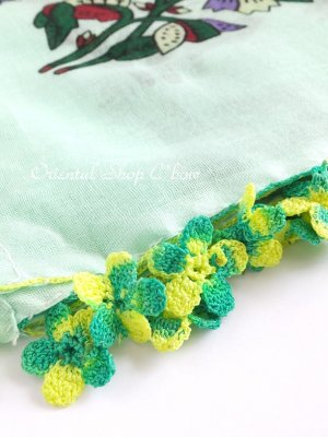 画像3: マニサ｜アンティークオヤスカーフ｜トゥーオヤ/シェケルオヤ｜ライムグリーン