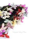 画像5: 日本発送◆キュタフヤ・タウシャンル：アンティークオヤスカーフ｜シルク糸｜ブラック・大きな花カラフル