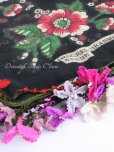 画像3: 日本発送◆キュタフヤ・タウシャンル：アンティークオヤスカーフ｜シルク糸｜ブラック・大きな花カラフル