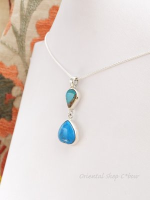 画像3: ◆ターコイズ：アンティークトルコ石＊ペンダントトップ：ハート１