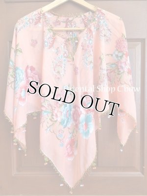 画像2: オヤのお洋服☆ポンチョ風ブラウス｜さくらんぼ｜コーラルピンク