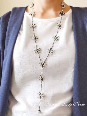 画像6: 日本発送★スリーパターンのアレンジ☆カッパドキア☆ボンジュックオヤネックレス｜Y字・ロング星ネックレス｜エンジ・アンティークモーヴ