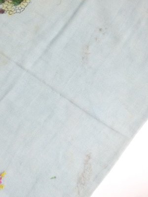 画像6: ブルサ・イズニック｜木版アンティークオヤスカーフ・シルク糸｜スカイブルー