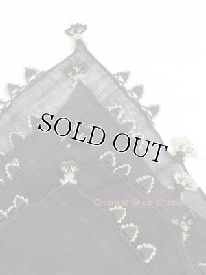 画像5: カスタモヌ｜トスヤ｜木版・アンティークオヤスカーフ｜イーネオヤ・シルク糸｜ボルドー