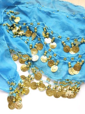 画像6: アウトレット｜ベリーダンス＊ヒップスカーフ｜３連コイン：９色セット