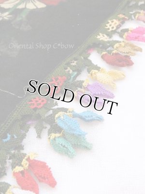 画像6: キュタフヤ・タウシャンル：アンティークオヤスカーフ｜シルク糸｜トムルジュック・蕾のオヤ