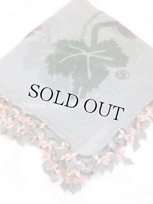 画像2: キュタフヤ・タウシャンル｜アンティークイーネオヤスカーフ｜シルク糸｜グレーピンンク