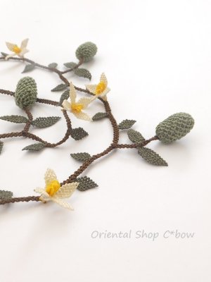 画像6: 日本在庫分★C*bowオリジナル★シルクイーネオヤ：ネックレス｜ロング｜オリーブ・モスグリーン