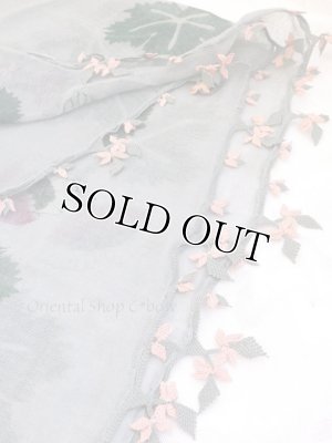 画像6: キュタフヤ・タウシャンル｜アンティークイーネオヤスカーフ｜シルク糸｜グレーピンンク