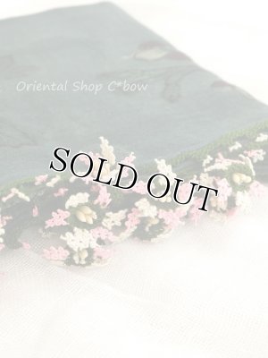 画像1: キュタフヤ・タウシャンル：木版｜アンティークイーネオヤスカーフ｜シルク糸｜時計草